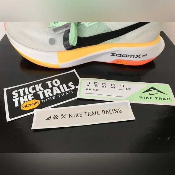 Size 10 Womens Nike ZoomX Ultrafly Trail Running Shoes White Green DZ0489-102 - Picture 8 of 8